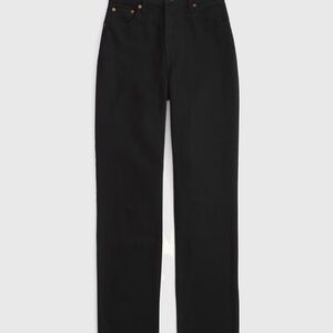 Abercrombie & Fitch Curve Love 90’s Straight Ultra High Rise No Fade Black